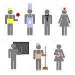 Abstract People Professions and Occupations Icon Set